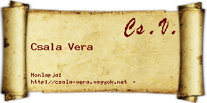 Csala Vera névjegykártya